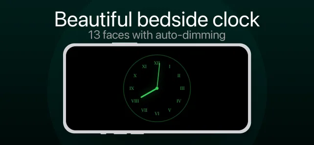 Rouse bedside clock face with ambient display