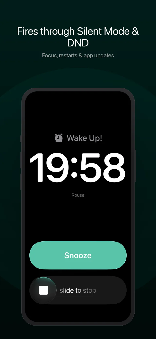 Rouse alarm firing on an iPhone Lock Screen with Silent Mode enabled